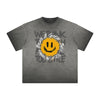 Thick Faded Splash Ink Graphic T Shirt