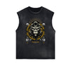 Distressed Sleeveless African Totem Tee