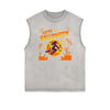 Frayed Edge Playful Cartoon Graphic Tank