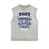 Frayed Edge Playful Cartoon Graphic Tank