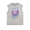 Frayed Edge Playful Cartoon Graphic Tank