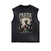 Frayed Edge Fallen Angel Graphic Tank Top