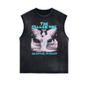 Frayed Edge Fallen Angel Graphic Tank Top