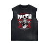 Frayed Edge Fallen Angel Graphic Tank Top