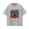 Stone Wash Fallen Angel Pattern T Shirt