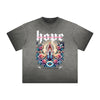 Thick Faded Floral Graphic T Shirt