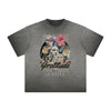 Thick Faded Floral Graphic T Shirt