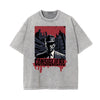 Washed Gangster Style Graphic Cotton Tee