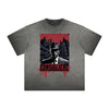 Vintage Frayed Gangster Style Pattern Tee