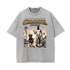 Washed Gangster Style Graphic Cotton Tee