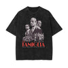 Stone Wash Gangster Style Pattern T Shirt