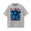 Washed Gangster Style Graphic Cotton Tee