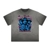 Vintage Frayed Gangster Style Pattern Tee