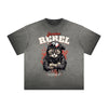 Vintage Frayed Gangster Style Pattern Tee