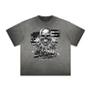 Vintage Frayed Gangster Style Pattern Tee