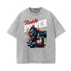 Washed Gangster Style Graphic Cotton Tee