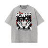 Washed Gangster Style Graphic Cotton Tee