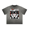 Vintage Frayed Gangster Style Pattern Tee