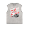 Frayed Edge Graffiti Graphic Tank