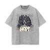 Stone Wash Graffiti Pattern T Shirt