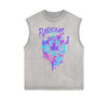 Frayed Edge Graffiti Graphic Tank