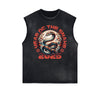 Frayed Edge Chinese Zodiac Graphic Tank Top