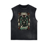 Frayed Edge Chinese Zodiac Graphic Tank Top