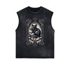 Frayed Edge Chinese Zodiac Graphic Tank Top