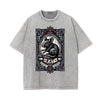 Stone Wash Chinese Zodiac Pattern T Shirt