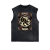 Frayed Edge Chinese Zodiac Graphic Tank Top