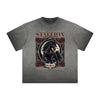 Vintage Frayed Chinese Zodiac Pattern Tee