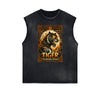 Frayed Edge Chinese Zodiac Graphic Tank Top