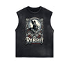 Frayed Edge Chinese Zodiac Graphic Tank Top