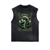 Frayed Edge Chinese Zodiac Graphic Tank Top