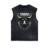 Frayed Edge Chinese Zodiac Graphic Tank Top