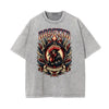 Stone Wash Chinese Zodiac Pattern T Shirt