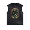 Frayed Edge Chinese Zodiac Graphic Tank Top