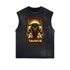 Frayed Edge Chinese Zodiac Graphic Tank Top