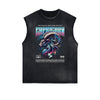 Frayed Edge Chinese Zodiac Graphic Tank Top