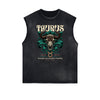 Frayed Edge Chinese Zodiac Graphic Tank Top