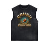 Frayed Edge Retro Revival Graphic Tank Top