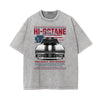 Stone Wash Retro Revival Pattern T Shirt