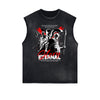 Frayed Edge Retro Revival Graphic Tank Top