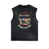 Frayed Edge Retro Revival Graphic Tank Top