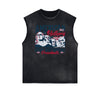 Frayed Edge Retro Revival Graphic Tank Top