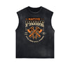 Frayed Edge Retro Revival Graphic Tank Top