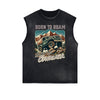 Frayed Edge Retro Revival Graphic Tank Top