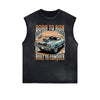 Frayed Edge Retro Revival Graphic Tank Top