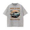 Stone Wash Retro Revival Pattern T Shirt