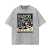 Stone Wash Retro Revival Pattern T Shirt